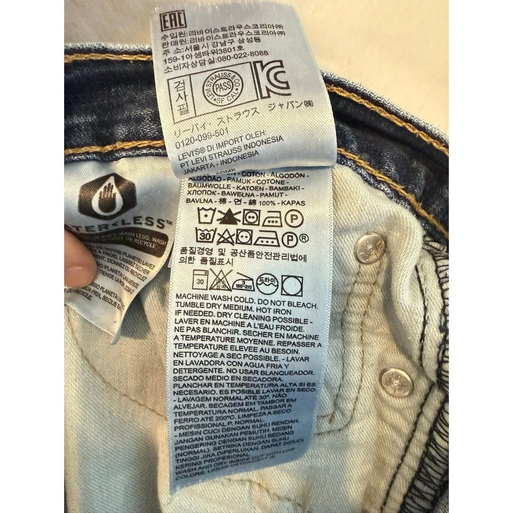 Levis 513 Slim Straight Jeans Mens 30x30 Medium Wash Blue Denim Pants